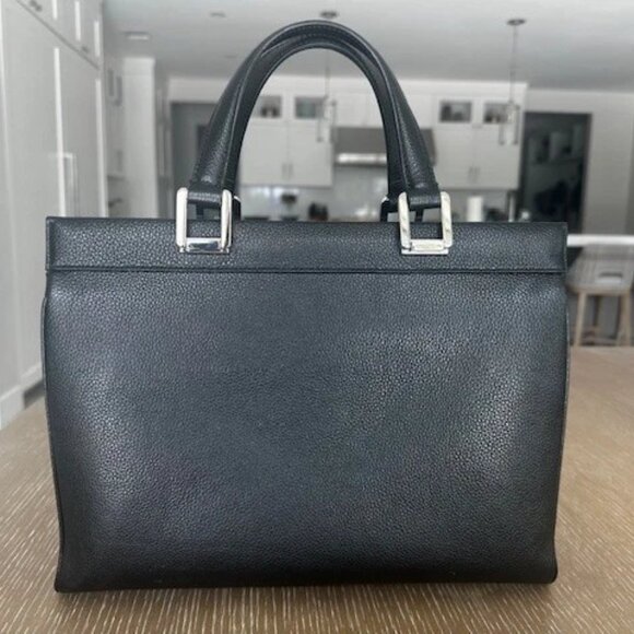GUCCI BLACK LEATHER ZUMI TOP HANDLE MEDIUM, Authentic - Picture 4 of 13